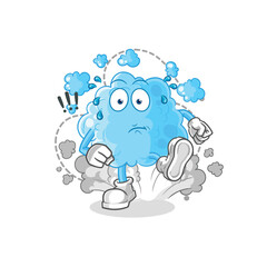 foam running illustration. character vector