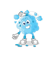 foam stretching character. cartoon mascot vector