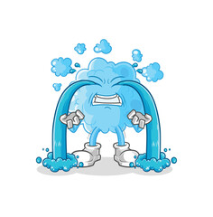 foam crying illustration. character vector