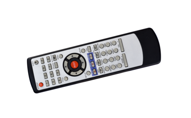 television remote control on transparent background - PNG format.