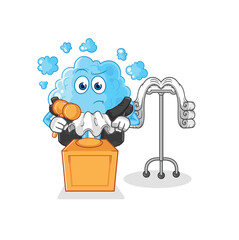 foam judge holds gavel. character vector