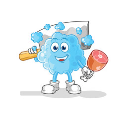foam Butcher illustration. character vector