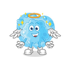 foam angel with wings vector. cartoon character