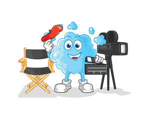 foam director mascot. cartoon vector