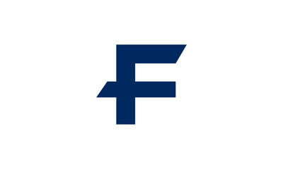 Minimalist abstract letter F logo.