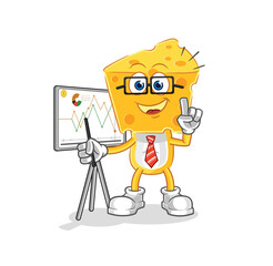 cheese head marketing character. cartoon mascot vector