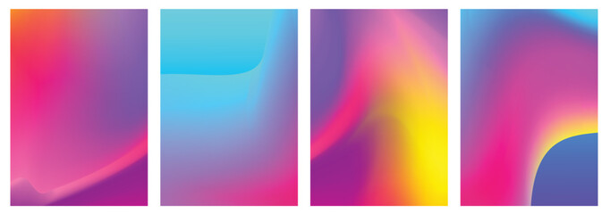 Colorful abstract geometric background. Liquid dynamic gradient waves.