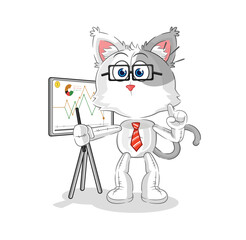 cat marketing character. cartoon mascot vector