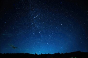 Fototapeta premium 大台ヶ原山で見た六月の天の川の情景＠奈良