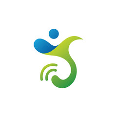 abstract logo design with people