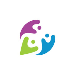 abstract logo design with people