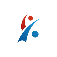 abstract logo design with people