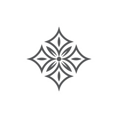 floral ornament logo vector art