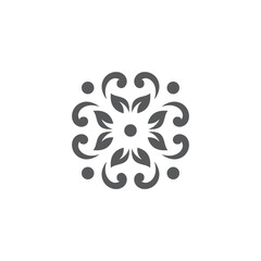 floral ornament logo design