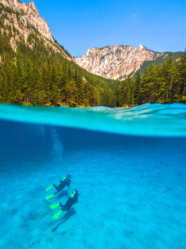 Altitude diving Gruner See, Austria