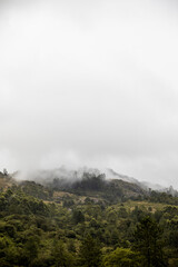 clouds over the mountains