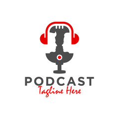 podcast studio illustration logo design