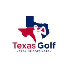 texas golf sports illustration logo design