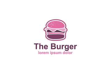Burger hamburger logo design restaurant fast food icon symbol