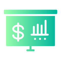 finance chart gradient icon