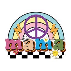 Retro Mama Sublimation Design