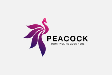 silhouette peacock vector illustration usable for logo design related to poultry. nature. farmer. animal.bird
