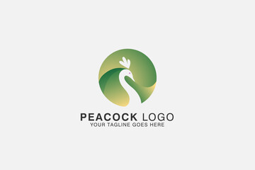 silhouette peacock head isolated circle vector illustration usable for logo design related to poultry. nature. farmer. animal.bird