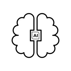 artificial intelligence icon vector design