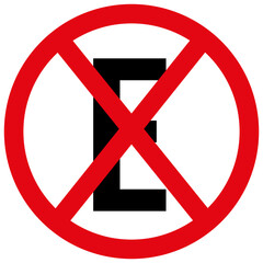 Prohibited for re park. Prohibited traffic sign in vector format. Black, red and white color illustration