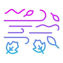 Wind Line Gradient Icon