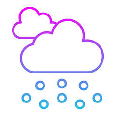 Hail Line Gradient Icon