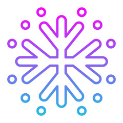 Snowflake Line Gradient Icon