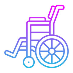Wheel Chair Line Gradient Icon