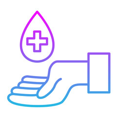 Obraz premium Blood Donation Line Gradient Icon