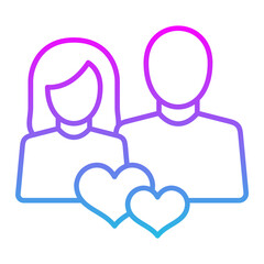 Relationship Line Gradient Icon