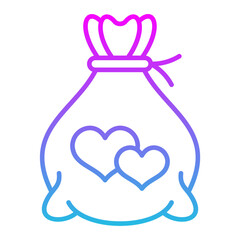 Money Bag Line Gradient Icon