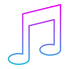 Music App Line Gradient Icon