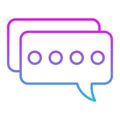 Chat Line Gradient Icon