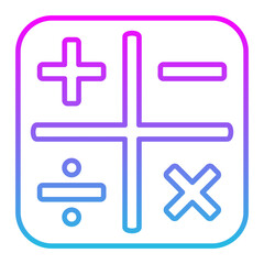 Calculator Line Gradient Icon