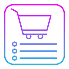 Shopping App Line Gradient Icon