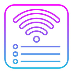 Wifi Connection Line Gradient Icon