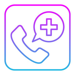 Fototapeta premium Call Log Line Gradient Icon
