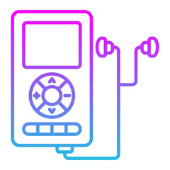 Mp3 Player Line Gradient Icon