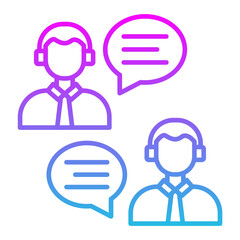 Conversation Line Gradient Icon