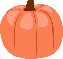 Pumpkin Fruit Flat Illustration, Autumn Element