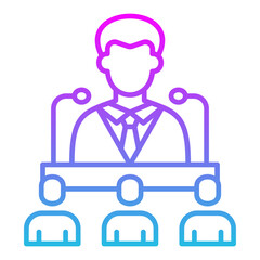 Speech Line Gradient Icon