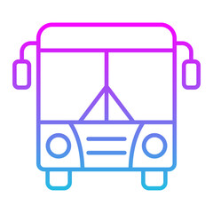 Public Transport Line Gradient Icon