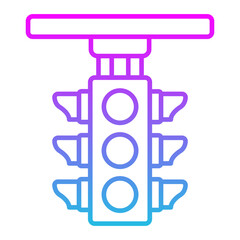 Traffic Light Line Gradient Icon