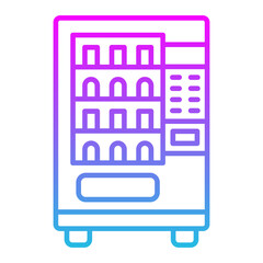 Vending Machine Line Gradient Icon