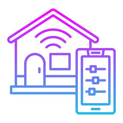 Home Control Line Gradient Icon